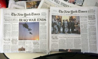澳门金沙官网：山寨版《纽约时报》印120万份：宣布伊战结束